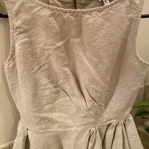 badgley mischka mark + james linen tie front top